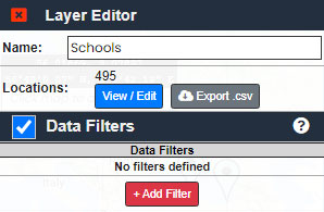 Layer Filters Section