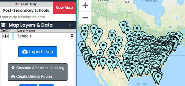 Unfiltered Imported Post-Secondary Schools in the United States