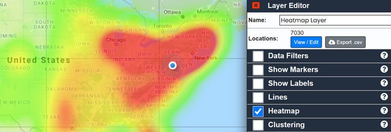 Heatmap Option Enabled