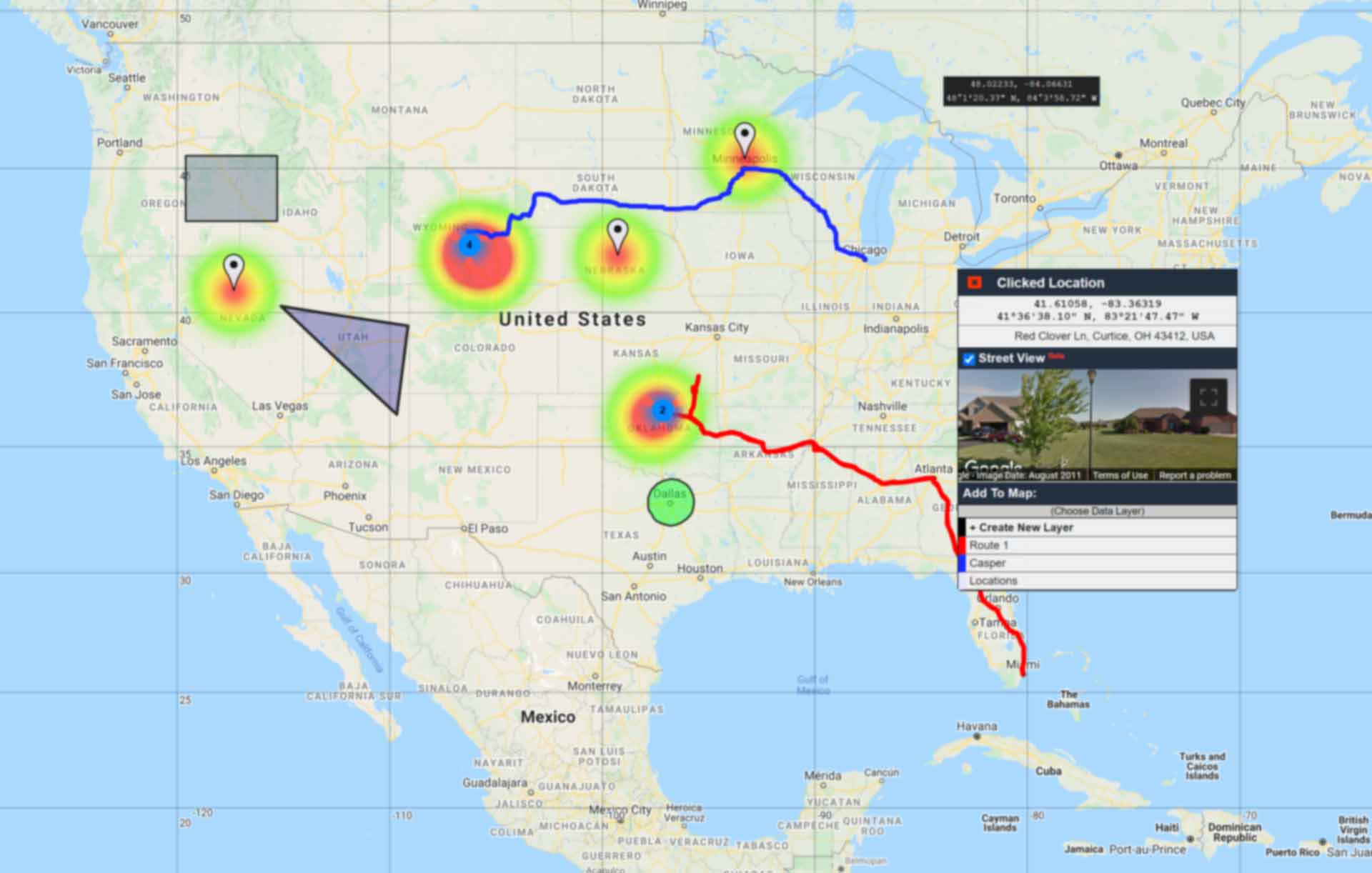 Map Maker Plot Lat Lng Coordinates Analyze Data Share Maps